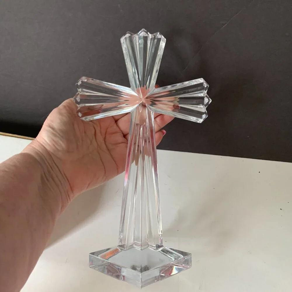 SAMOBOR BY ROGASKA 24% LEAD CRYSTAL CROSS MADE IN SLOVENIA - Picture 4 of 10